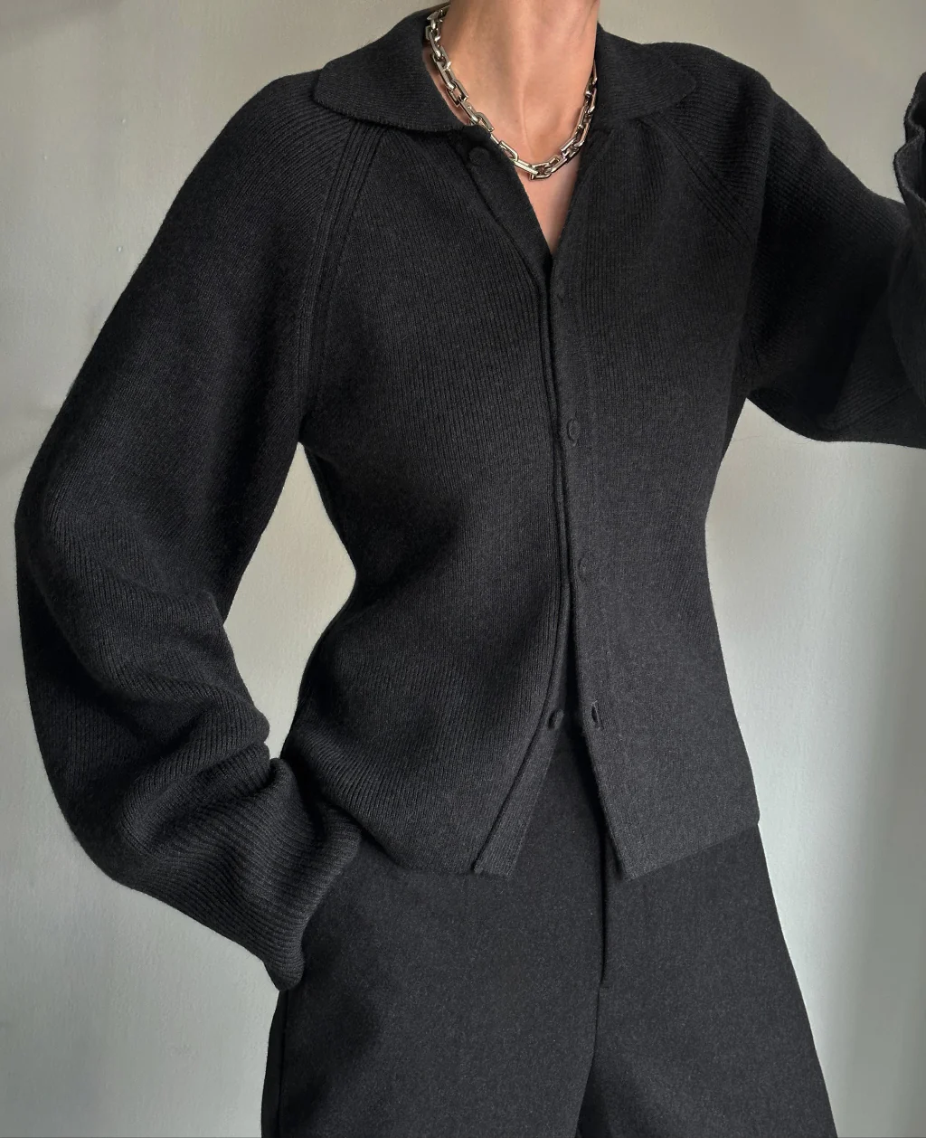 BEAU CARDIGAN | dark grey - Image 3