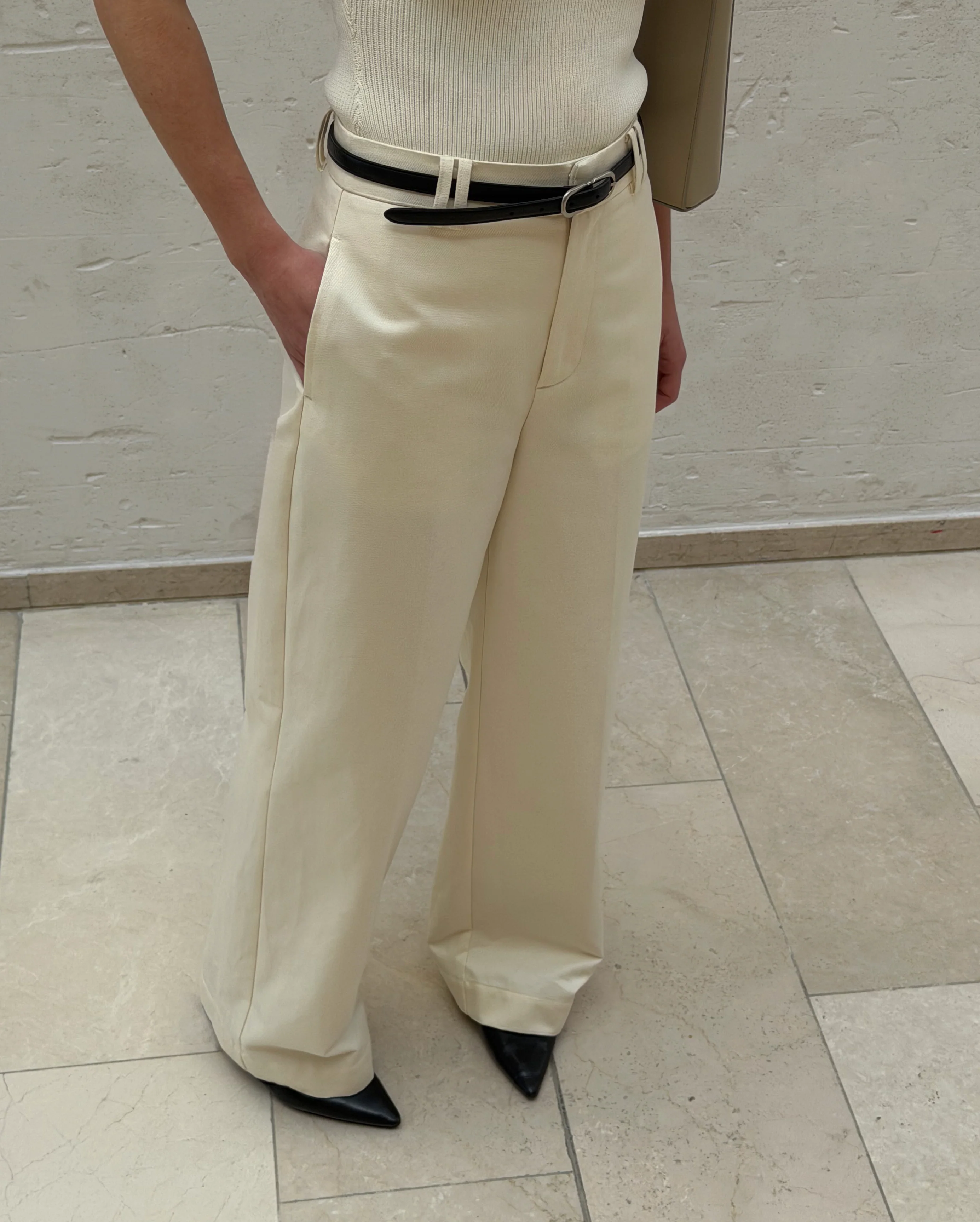 BLAKE COTTON PANTS | milk - Image 4