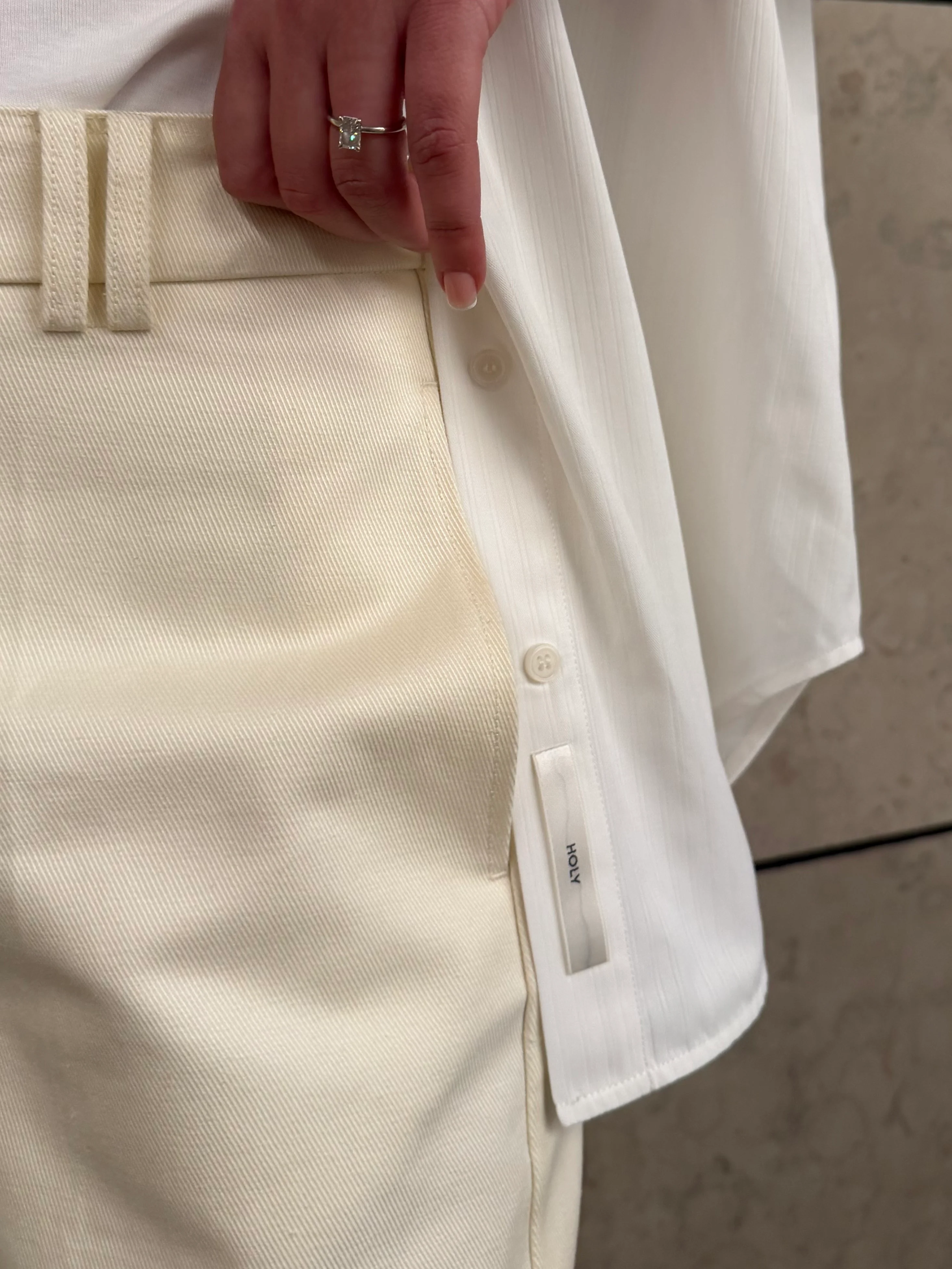 BLAKE COTTON PANTS | milk - Image 5