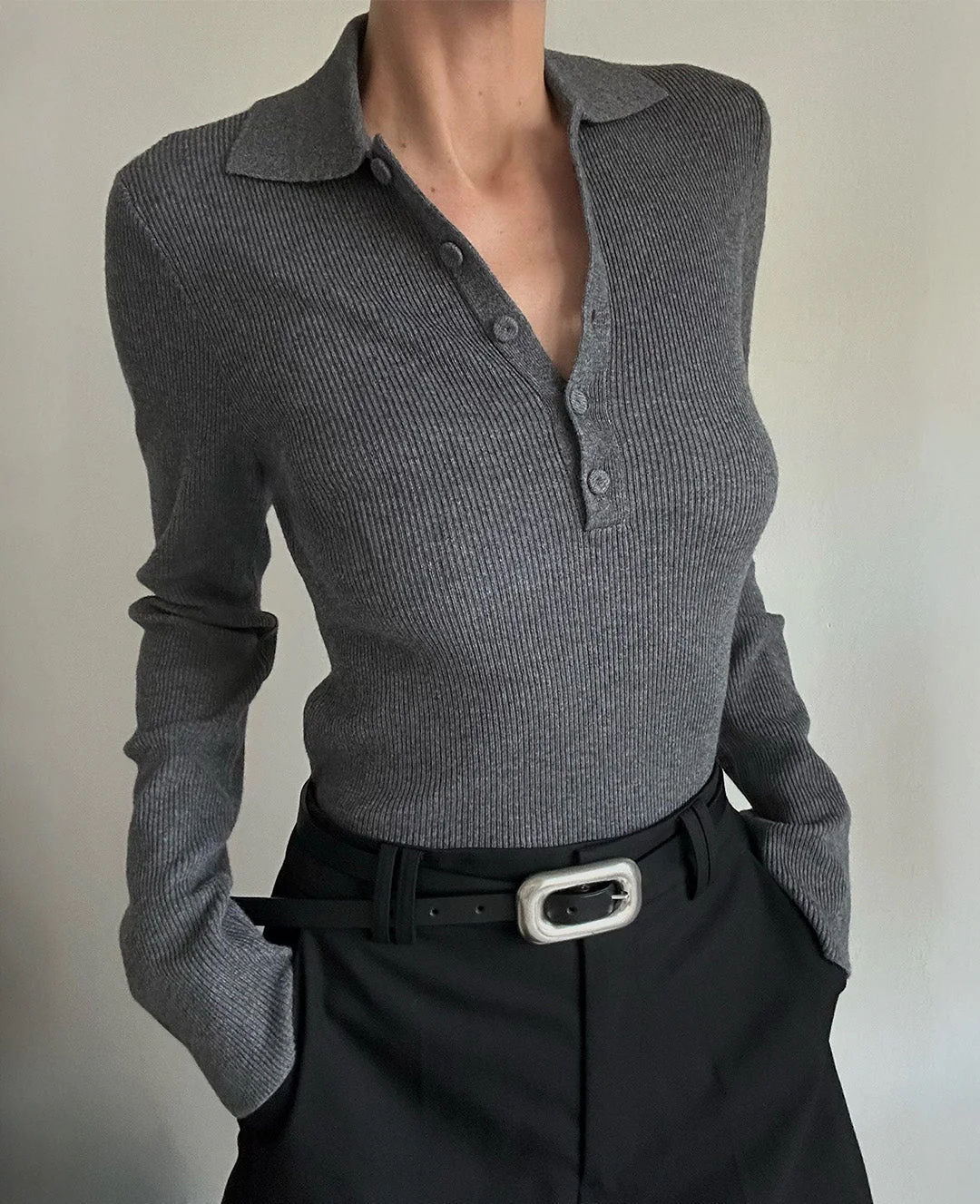 DREW POLO | grey