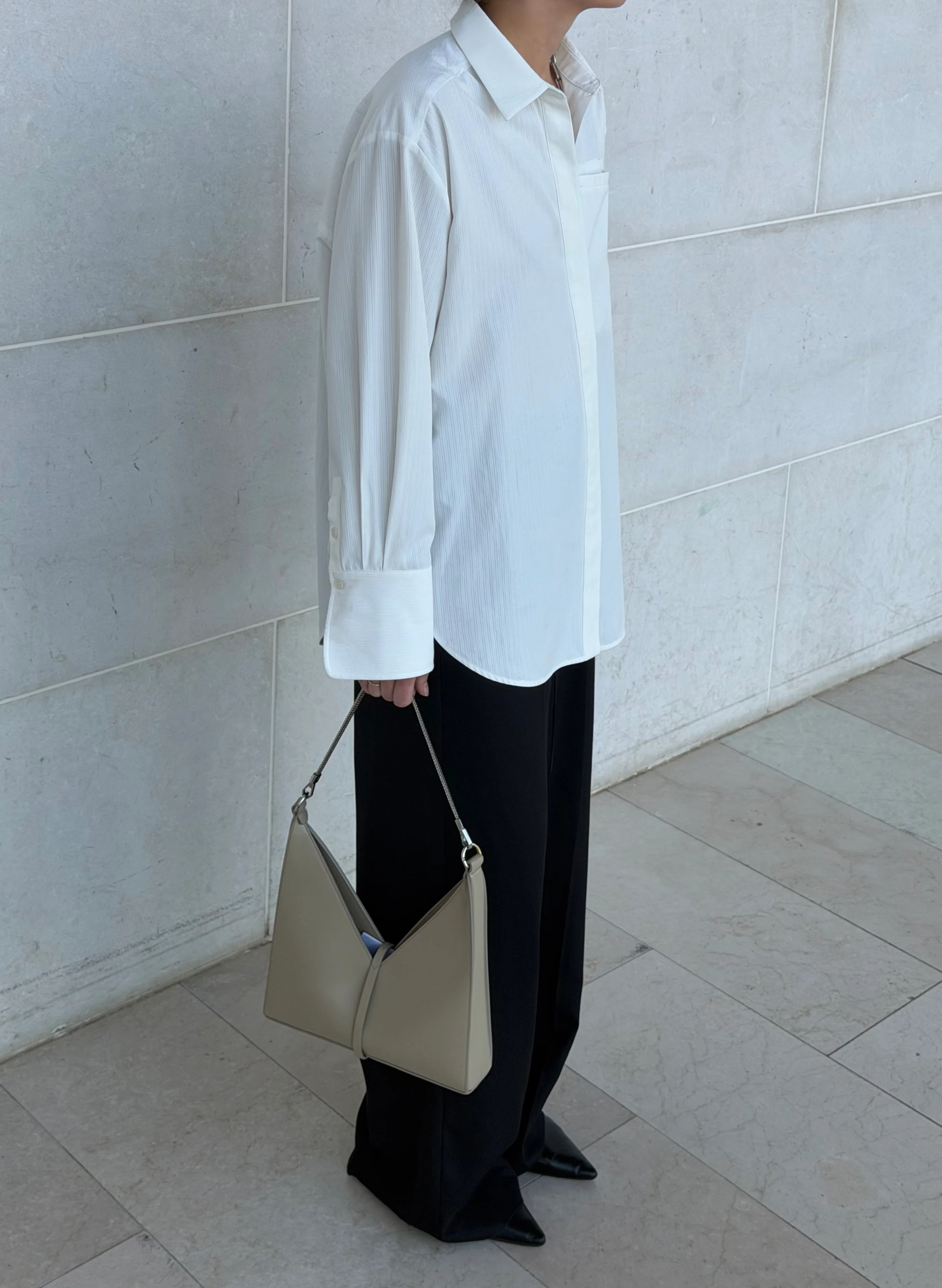 KAI SHIRT | white shadow stripe - Image 4