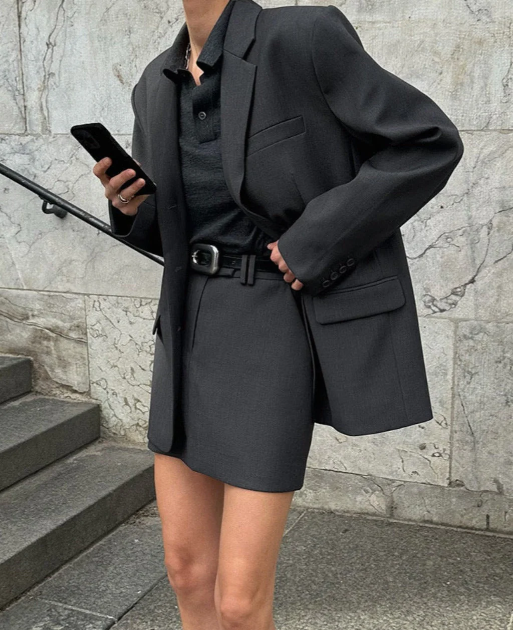 LUA MINI SKIRT | dark grey - Image 3