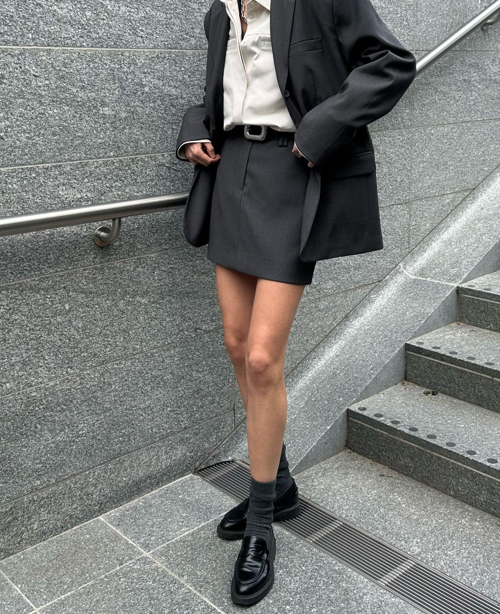 LUA MINI SKIRT | dark grey - Image 4