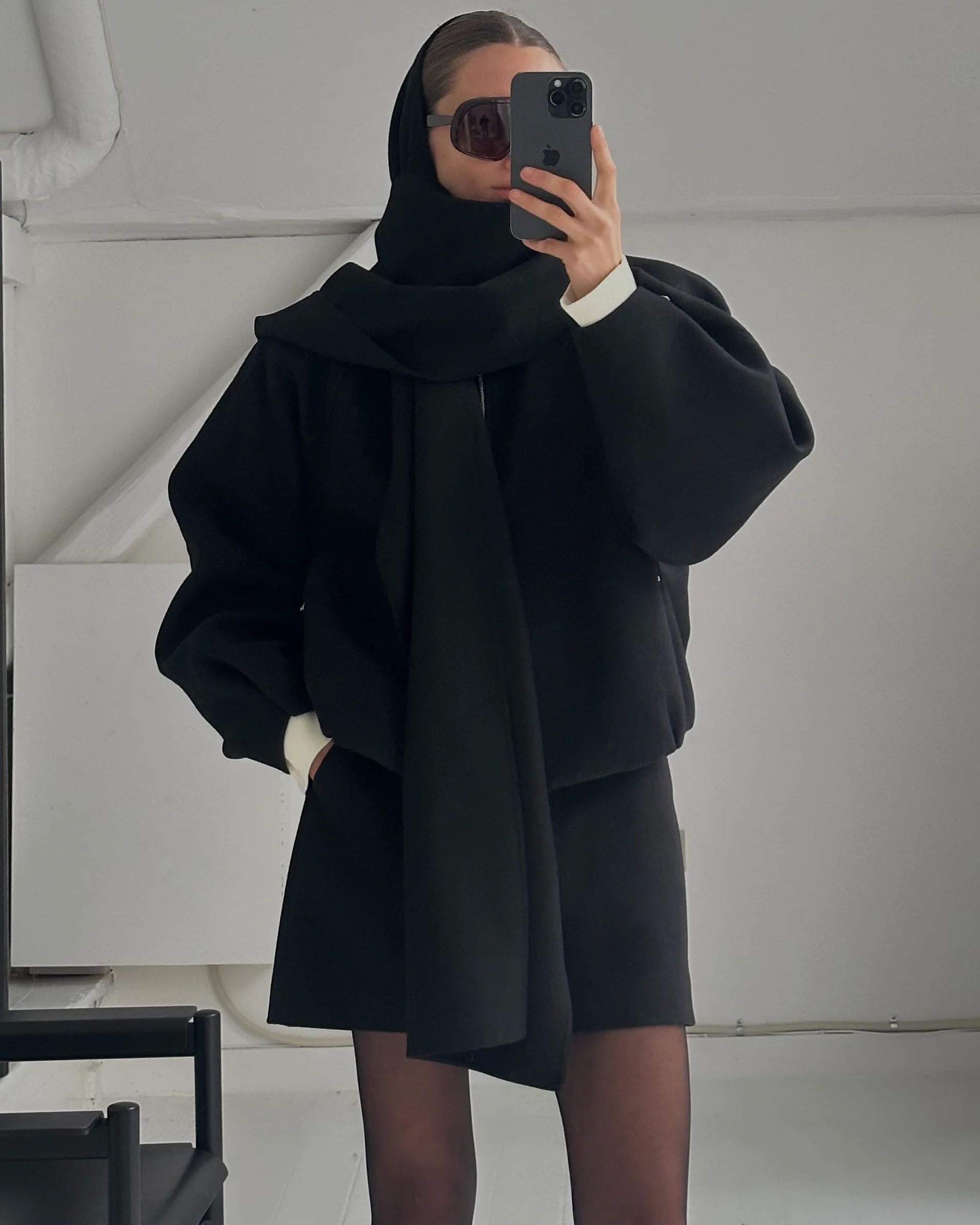 SLOANE WOOL BOMBER | black - Image 5