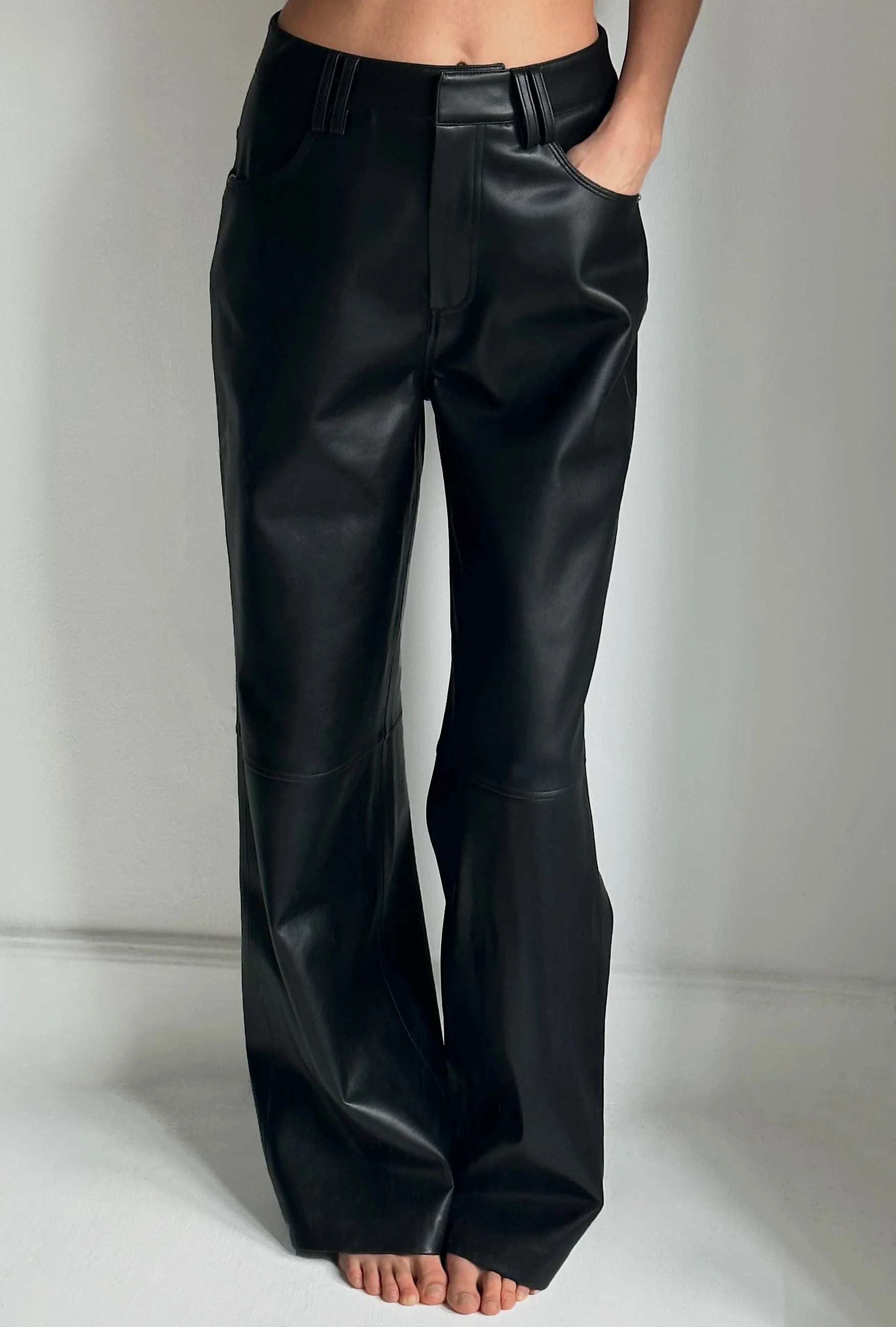 RICK VEGAN LEATHER PANTS | black - Image 2